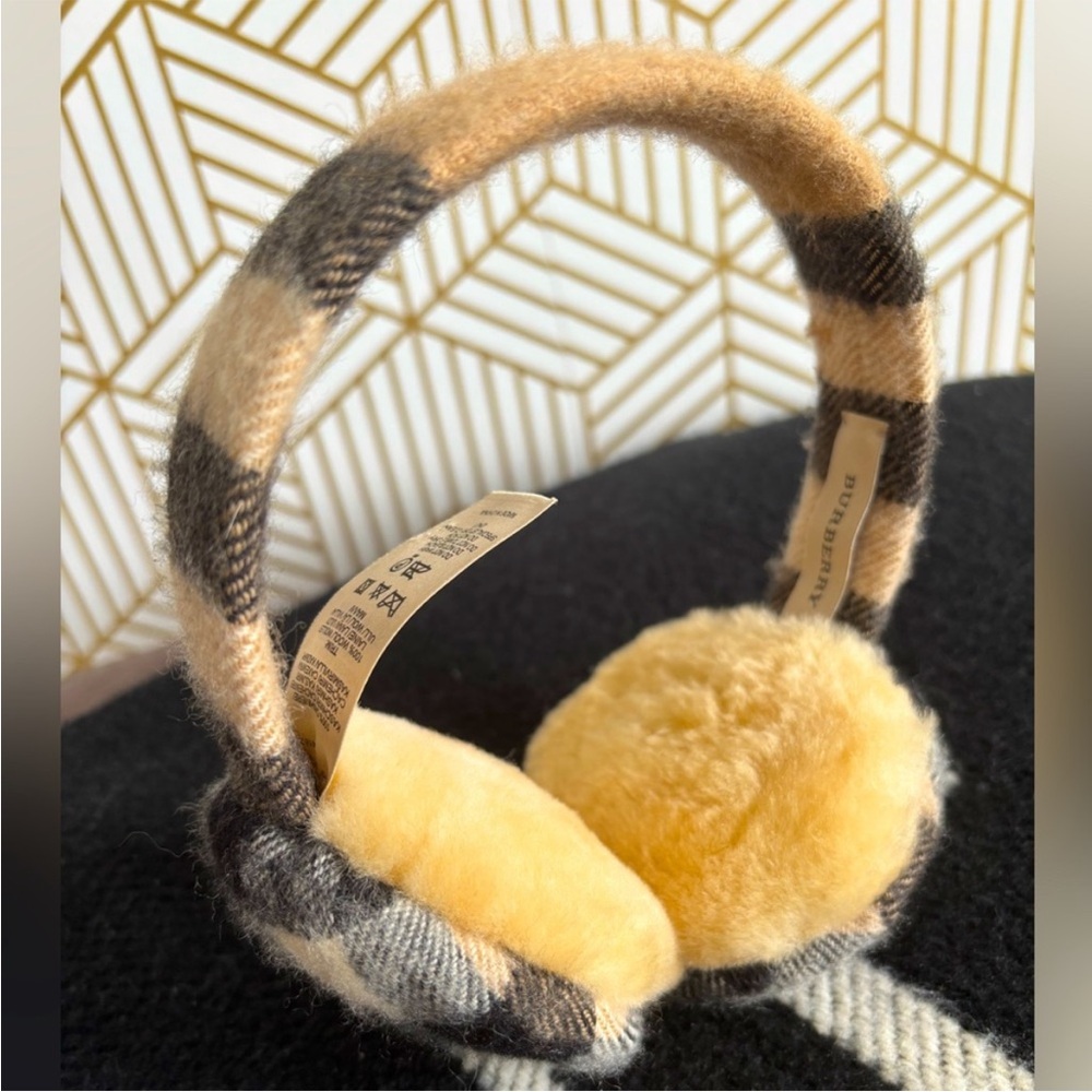 Authentic Burberry Novo Check Plush Earmuffs